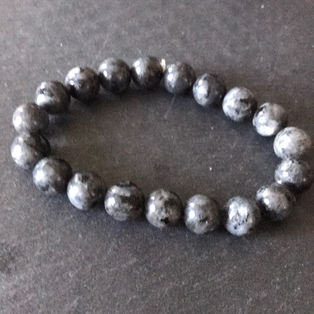 Larvikite Black Labradorite 10 mm bracelet